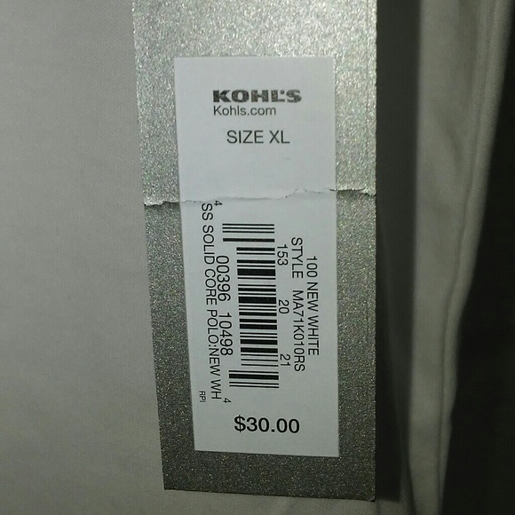 Apt 9 Men's White Polo 100% Cotton Shirt - Picture 8 of 8